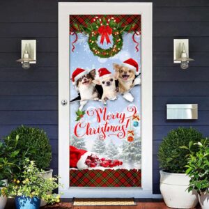 Chihuahua Merry Christmas Door Cover, Front Door&hellip;
