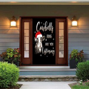 Christmas Cow Door Cover, Christmas Cow, Christmas&hellip;