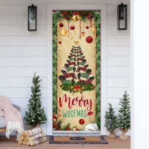 Christmas Dachshunds Tree Door Cover, Door Christmas&hellip;
