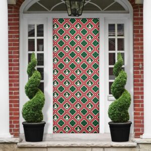 Christmas Decor Snowman Pattern Red Color Door&hellip;