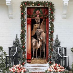 Christmas Door Cover Happy Family Camel, Gift&hellip;