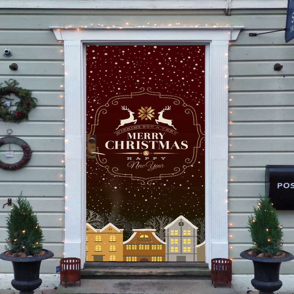 Christmas Door Cover, Happy Holidays Decorations, Christmas Gìt For Home Decor, Christmas Gift