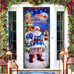 Christmas Door Cover Santa Merry Christmas And&hellip;