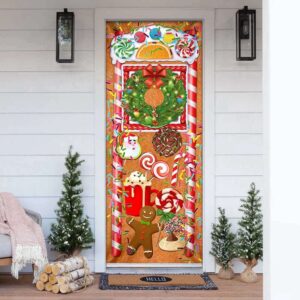 Christmas Ginger Bread Door Cover, Door Christmas&hellip;