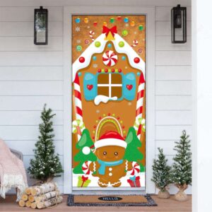 Christmas Gingerbread House Door Cover Ginger Bread&hellip;