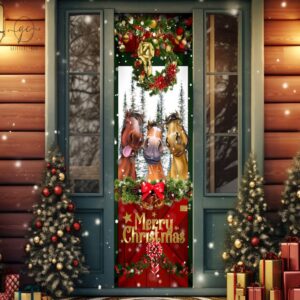 Christmas Horse Door Cover Funny Christmas Horses Front Door Decor Gift For Christmas Christmas Gift 2 aaho3p.jpg