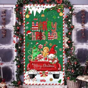 Christmas Red Truck Door Cover Decorations with&hellip;