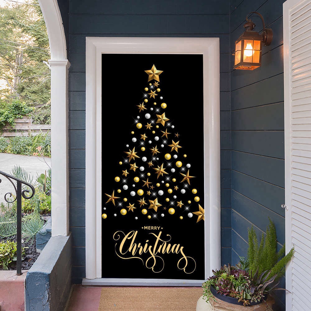Christmas Tree Door Cover, Holiday Front Door Cover, Christmas Gift For Family, Christmas Gift