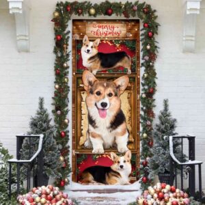 Corgi Christmas Door Cover Gift For Corgi Lover Christmas Outdoor Decoration Christmas Gift 3 if5jqh.jpg