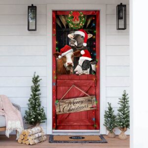 Cow. Cattle. Merry Christmas Door Cover, Xmas&hellip;