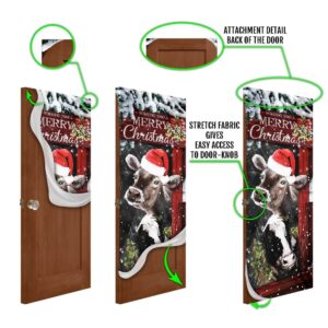 Cow Cattle Door Cover Merry Christmas Door Cover Door Christmas Cover Cow Lover Gifts Christmas Gift 5 uymckj.jpg