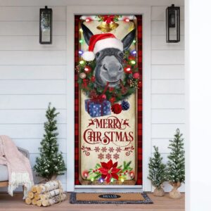 Farm Cattle Donkey Merry Christmas Door Cover,&hellip;
