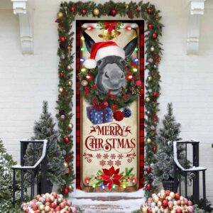 Farm Cattle Donkey Merry Christmas Door Cover Unique Gifts Doorcover Christmas Gift 3 cu5cg0.jpg