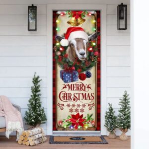Farm Cattle Goat Merry Christmas Door Cover,&hellip;