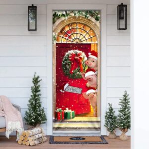Farmhouse Pig Christmas Door Cover, Unique Gifts&hellip;