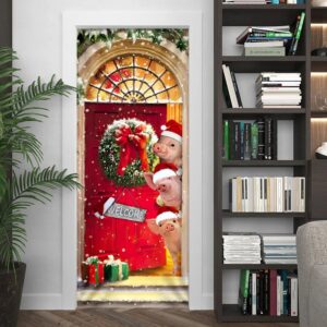 Farmhouse Pig Christmas Door Cover Unique Gifts Doorcover Housewarming Gifts Christmas Gift 4 uk2qgl.jpg
