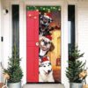 Festive Red Gnome Merry Christmas Door Cover, Funny Xmas Home Decor, Christmas Gift