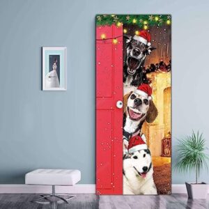 Festive Santa Dogs Merry Christmas Door Cover Xmas Party Supplies Christmas Gift 3 poiptw.jpg