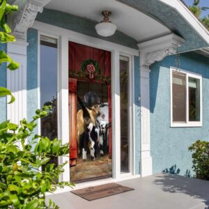 Funny Family Goat Door Cover Unique Gifts Doorcover Housewarming Gifts Christmas Gift 4 tkukok.jpg