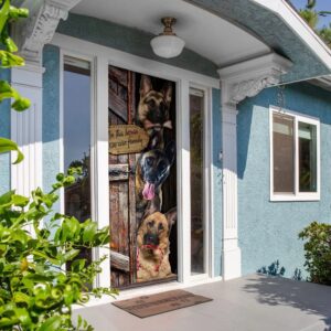 German Shepherd. We Are Family Door Cover Xmas Outdoor Decoration Gifts For Dog Lovers Christmas Gift 3 dphchh.jpg