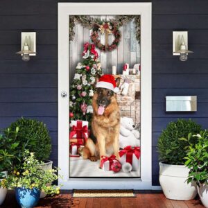 German Shepherd Christmas Door Cover Xmas Gifts For Pet Lovers Christmas Gift 2 gxezgq.jpg