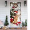 German Shepherd Dog Paw Christmas Door Cover, Xmas Outdoor Decoration, Gifts For Dog Lovers, Christmas Gift