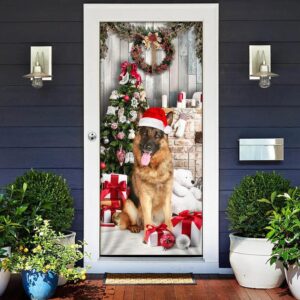 German Shepherd Christmas Door Cover Xmas Outdoor Decoration Gifts For Dog Lovers Christmas Gift 2 urn9ae.jpg