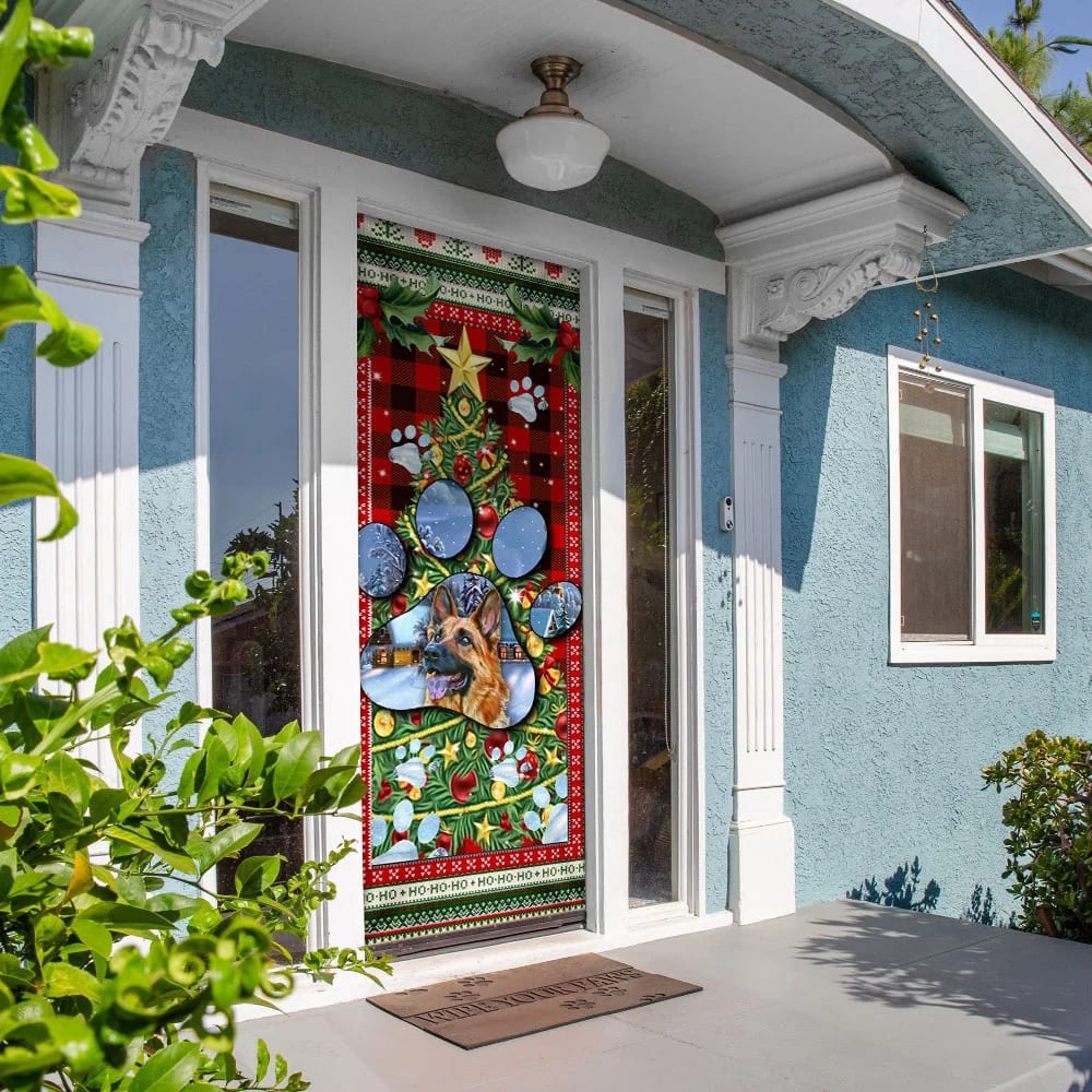 German Shepherd Dog Paw Christmas Door Cover, Xmas Outdoor Decoration, Gifts For Dog Lovers, Christmas Gift German Shepherd Dog Paw Christmas Door Cover, Xmas Outdoor Decoration, Gifts For Dog Lovers, Christmas Gift