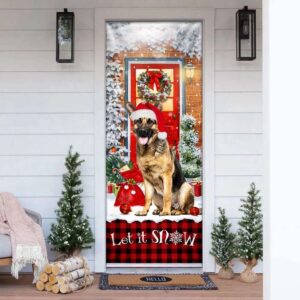 German Shepherd Door Cover Let It Snow Christmas Door Cover Christmas Outdoor Decoration Christmas Gift 3 eib80c.jpg