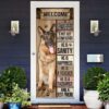 German Shepherd Door Cover, Let It Snow Christmas Door Cover, Xmas Outdoor Decoration, Gifts For Dog Lovers, Christmas Gift
