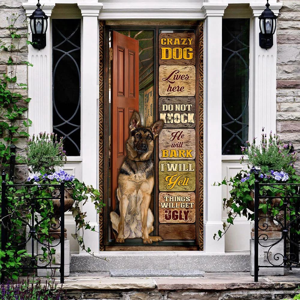 German Shepherd Door Cover, Xmas Outdoor Decoration, Gifts For Dog Lovers, Christmas Gift German Shepherd Door Cover, Xmas Outdoor Decoration, Gifts For Dog Lovers, Christmas Gift