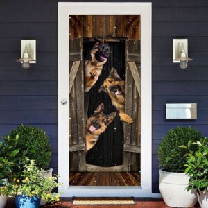German Shepherd Happy Farmhouse Door Cover Xmas Gifts For Pet Lovers Christmas Gift 2 ckaapc.jpg