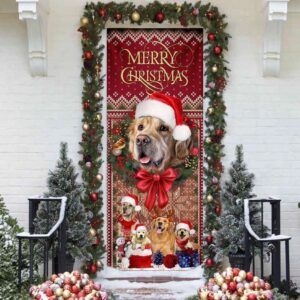 Golden Retriever Happy House Christmas Door Cover Christmas Outdoor Decoration Christmas Gift 2 e9rbgi.jpg