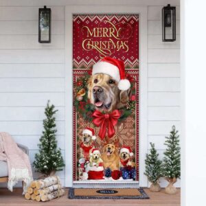 Golden Retriever Happy House Christmas Door Cover Christmas Outdoor Decoration Christmas Gift 3 wvf1yd.jpg