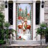 Happy Cattle Christmas Door Cover, Unique Gifts Doorcover, Holiday Decor, Christmas Gift
