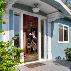 Happy Family Donkey Door Cover Unique Gifts Doorcover Holiday Decor Christmas Gift 5 ig0kqd.jpg