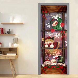 Happy Three Snowmen Door Cover Door Christmas Cover Christmas Outdoor Decoration Unique Gifts Doorcover Christmas Gift 4 yrotkw.jpg