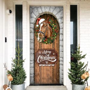 Horse Christmas Door Cover, Christmas Horse Decor,&hellip;