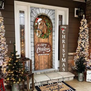 Horse Christmas Door Cover, Christmas Horse Decor,&hellip;