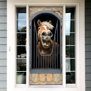 Horse Door Cover Happy Life, Unique Gifts&hellip;