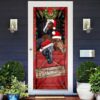 Horse Door Cover, Merry Christmas Door Cover, Christmas Horse Decor, Housewarming Gifts, Christmas Gift