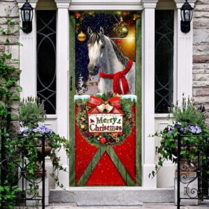 Horse Merry Christmas Door Cover, Christmas Horse&hellip;
