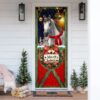 Horse Merry Christmas Door Cover, Christmas Horse Decor, Christmas Outdoor Decoration, Christmas Gift
