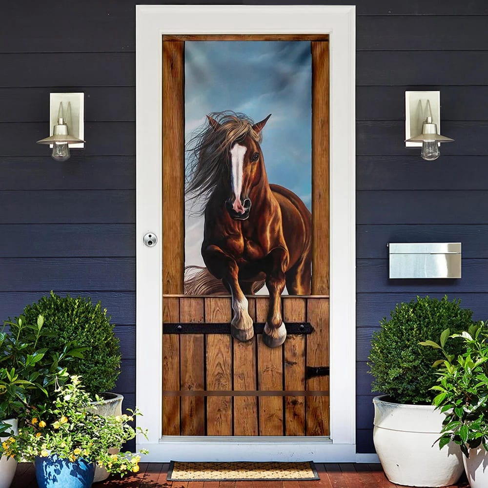 Horse Stall Door Cover, Unique Gifts Doorcover, Housewarming Gifts, Christmas Gift Horse Stall Door Cover, Unique Gifts Doorcover, Housewarming Gifts, Christmas Gift