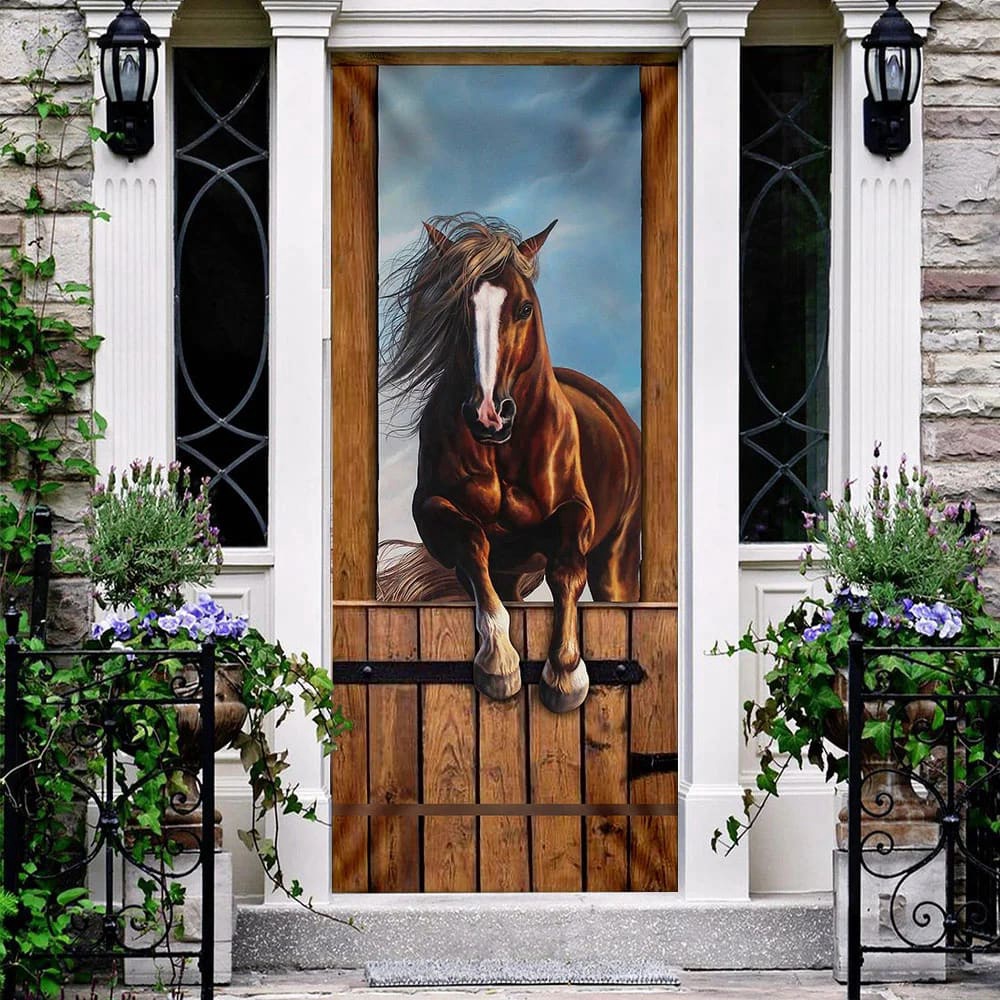Horse Stall Door Cover, Unique Gifts Doorcover, Housewarming Gifts, Christmas Gift Horse Stall Door Cover, Unique Gifts Doorcover, Housewarming Gifts, Christmas Gift