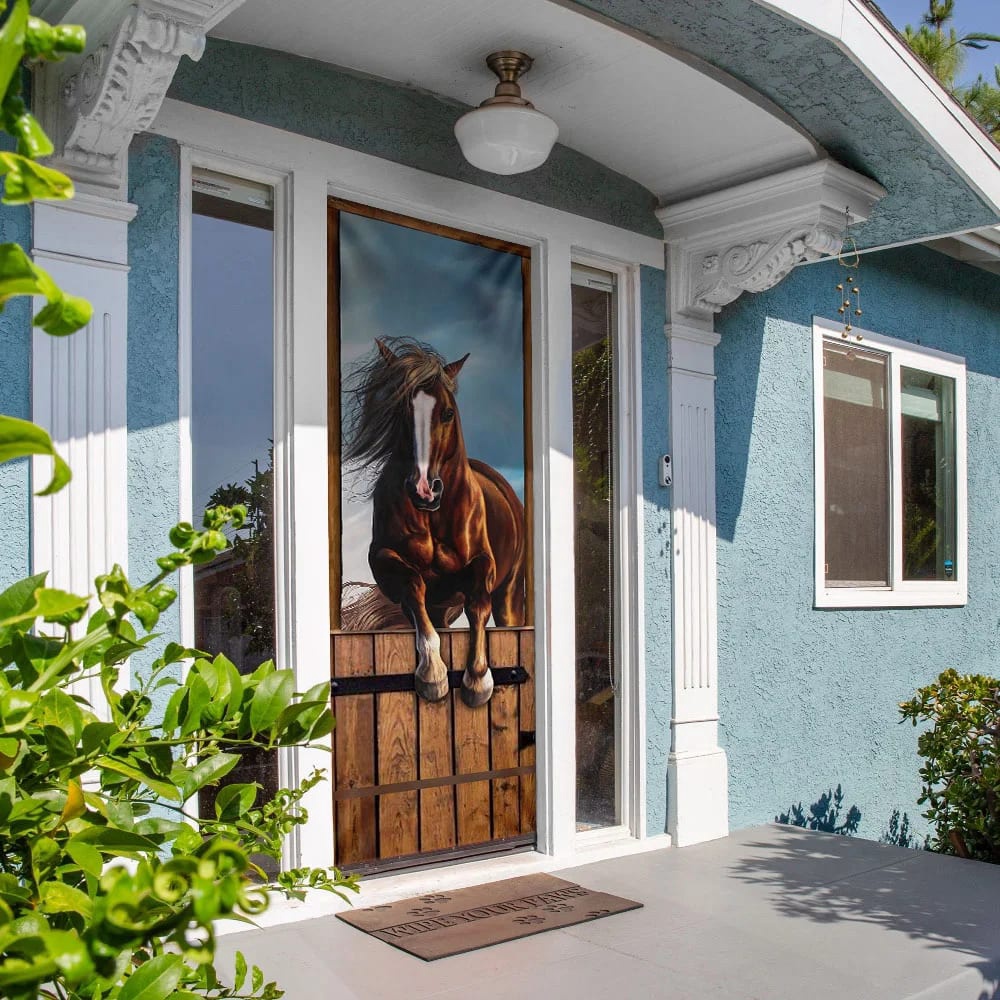 Horse Stall Door Cover, Unique Gifts Doorcover, Housewarming Gifts, Christmas Gift Horse Stall Door Cover, Unique Gifts Doorcover, Housewarming Gifts, Christmas Gift