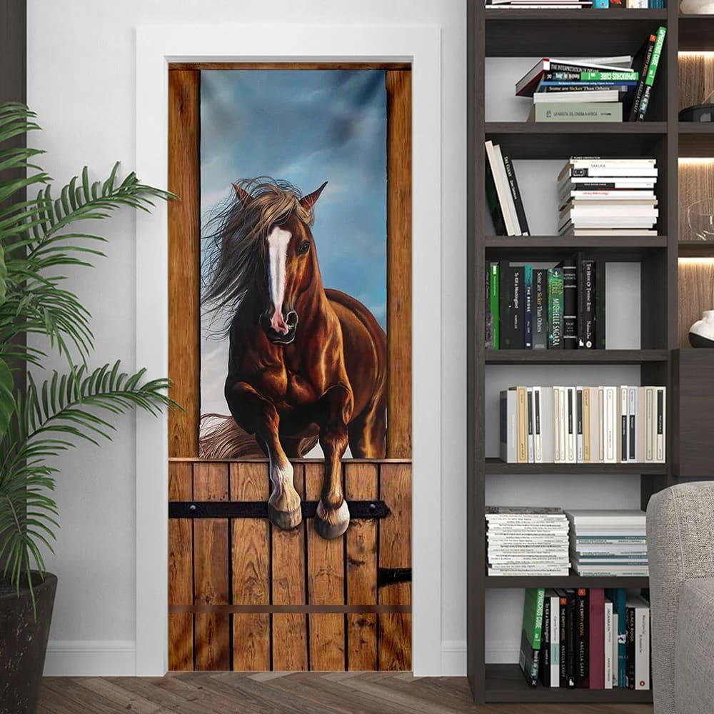 Horse Stall Door Cover, Unique Gifts Doorcover, Housewarming Gifts, Christmas Gift Horse Stall Door Cover, Unique Gifts Doorcover, Housewarming Gifts, Christmas Gift