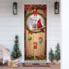Husky In Sock Door Cover, Believe In The Magic Of Christmas Door Cover, Christmas Outdoor Decoration, Christmas Gift