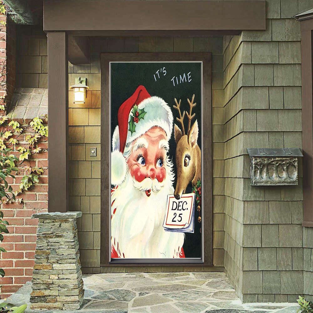It’s Time Santa Door Cover, Christmas Door Covers, Christmas Gift For Family, Christmas Gift It’s Time Santa Door Cover, Christmas Door Covers, Christmas Gift For Family, Christmas Gift