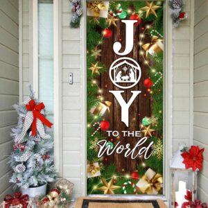 Joy To The World Christmas Door Cover,&hellip;